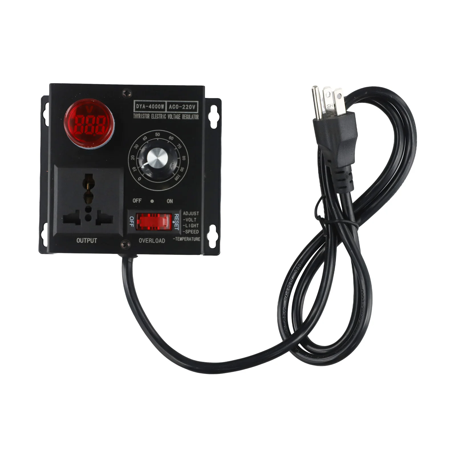 NHT-4000W Voltage Regulator High Power Speed Temperature Light Voltage AC 4000W Adjuatable Dimmer For Electrical Components