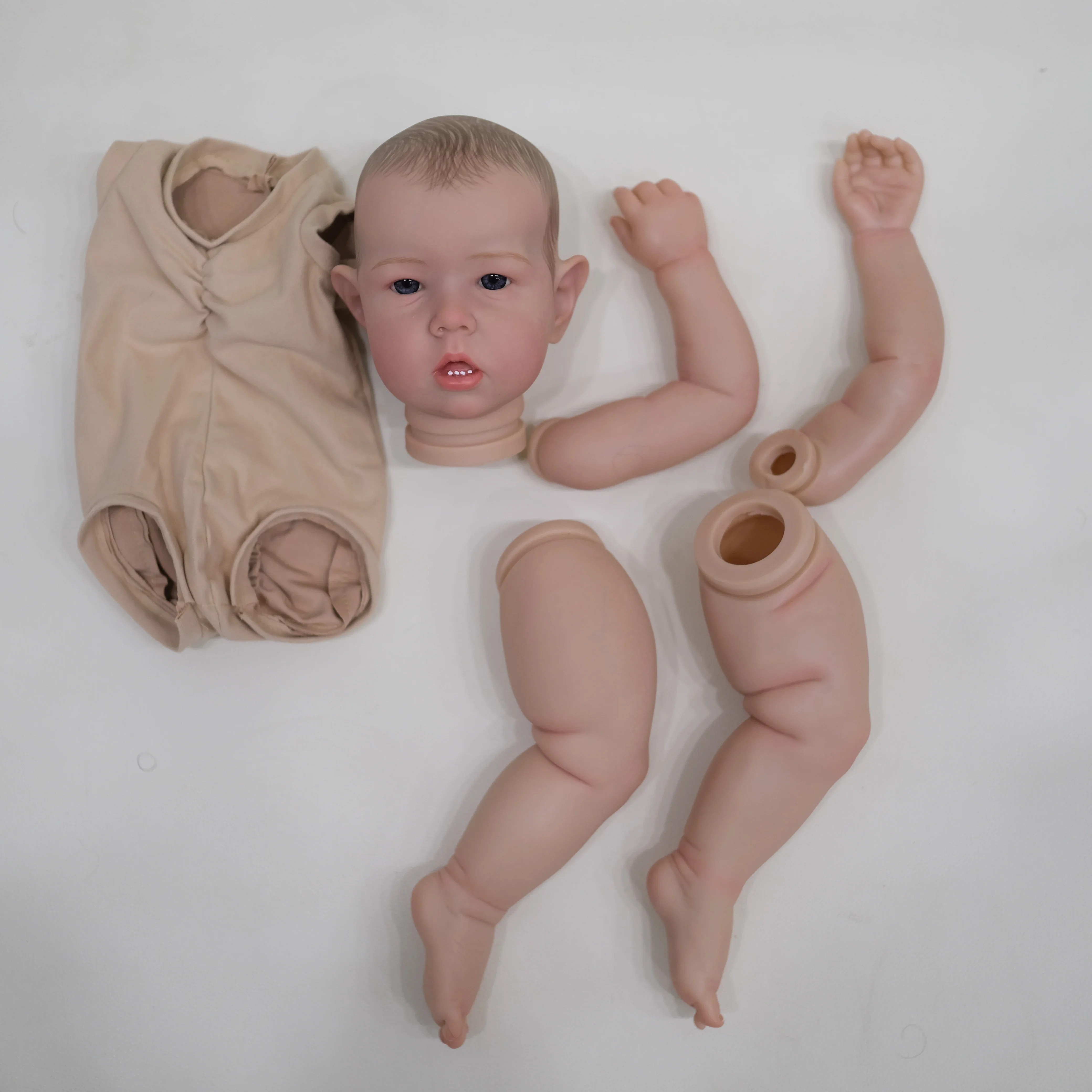 DLS 19인치 리본돌 키트 리암 페인팅된 인형 키트 미완성 인형 부품 손으로 그린 머리카락 포함