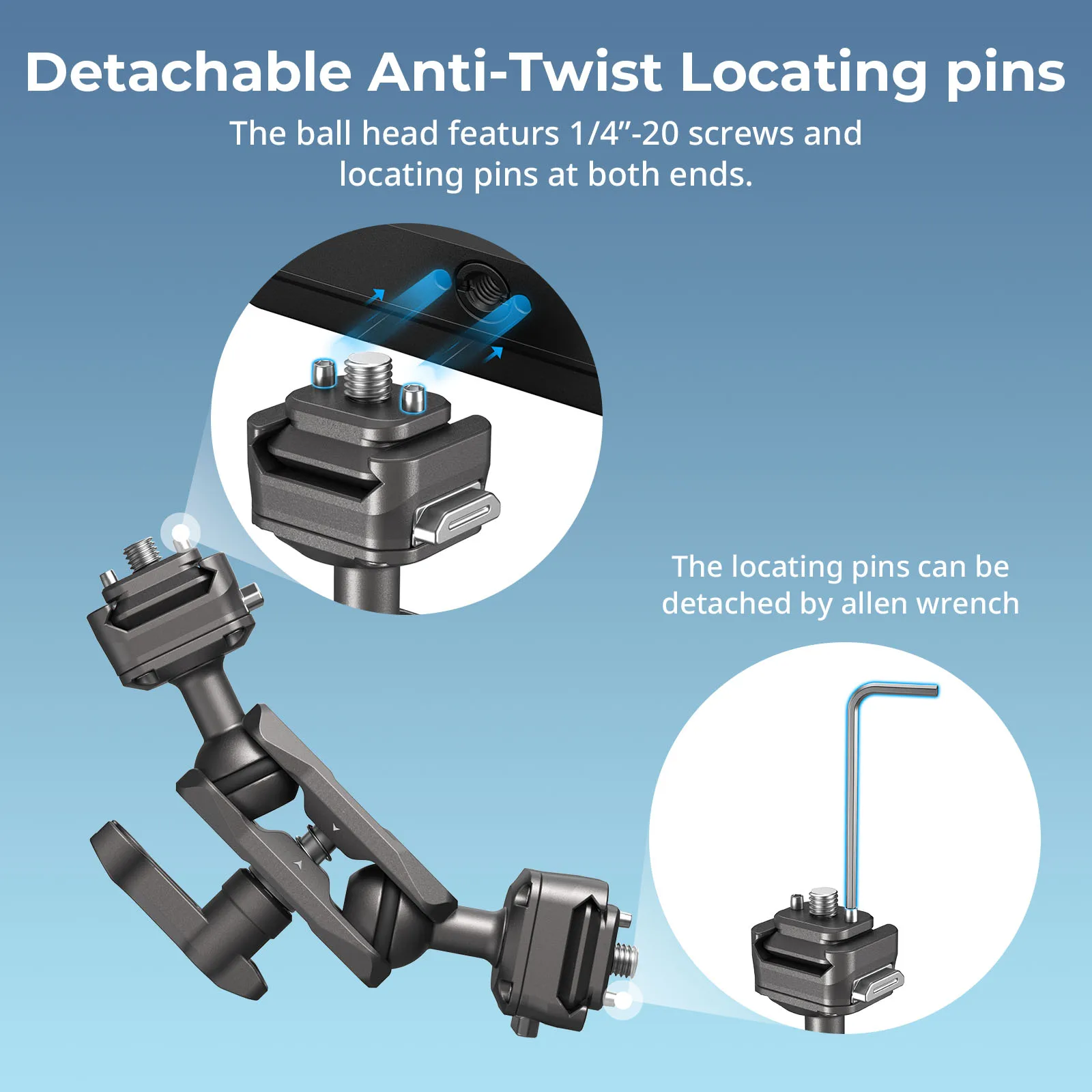 SmallRig HawkLock H21 Quick Release Magic Arm with Ball Head, for Camera Cages Monitors With Similar Locating Hole - 4488