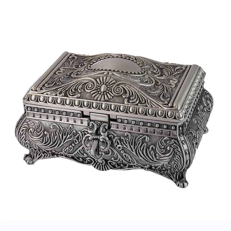 Retro European Korean Princess Treasure Jewelry Box Non-Solid Wood Flannel Jewelry Jewelry Storage Box Gift  LB52820