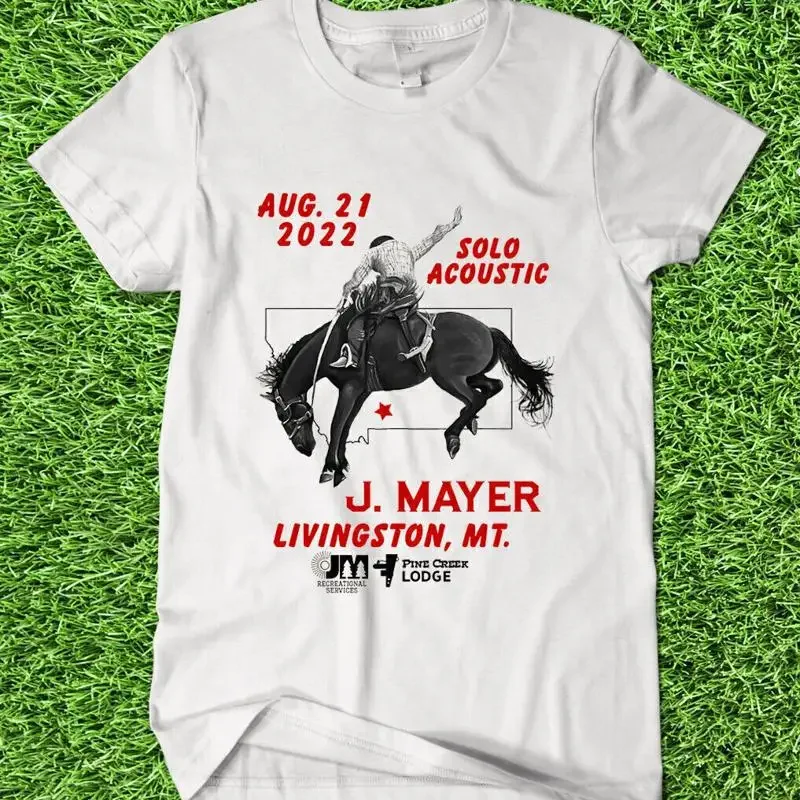 John Mayer Rise For The River Solo Acoustic Livington MT Aug 21 2022 T Shirt