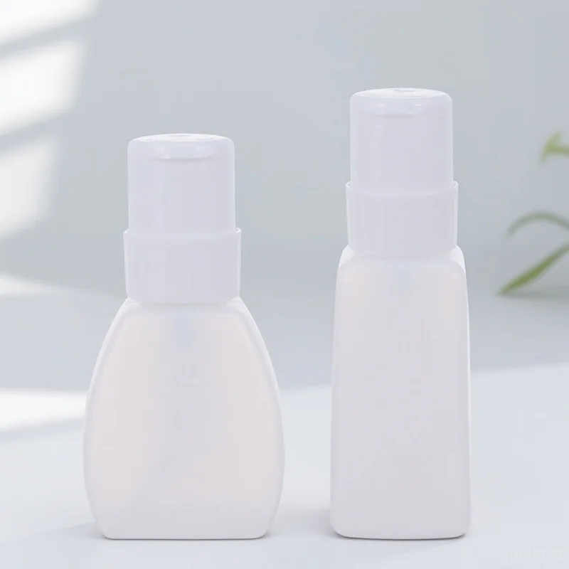 2 個ネイルプレスボトルコンパクトポータブルプレスポンプボトル漏れ防止マニキュアリムーバー空のディスペンサー液体保管