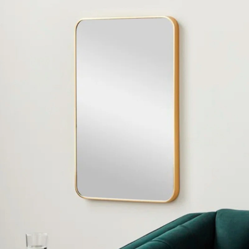 

22" X 30" Wall Mounted Makeup Bathroom Mirror Simple Vanity Rectangular Bath Mirror Compact Mirror For Shower Bathroom Ornaments