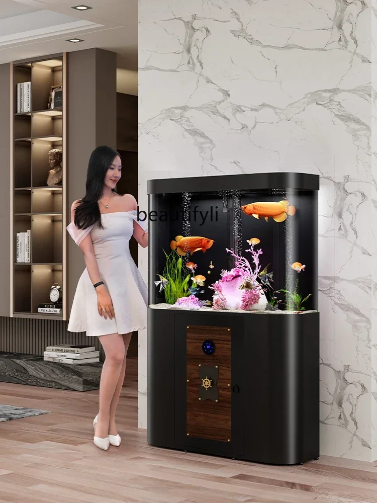 New Fish Tank Living Room Home Floor Acrylic Medium Explosion-Proof Aquarium Bottom Circulating Filter