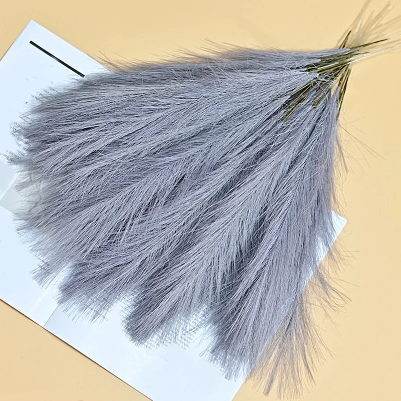 Ramo de Pampas de caña Artificial, hierba de Pampas Artificial, hierba de Pampas de 16,9 pulgadas, flor de decoración Boho