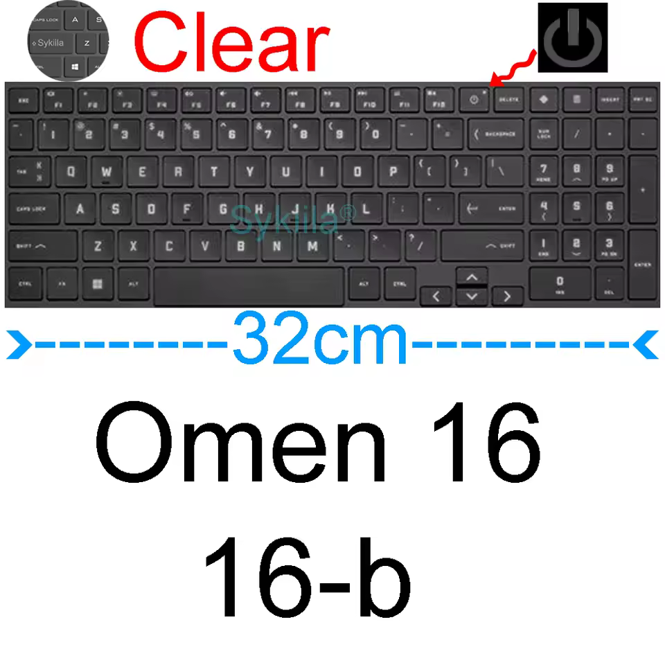 HP 오멘 키보드 스킨 실제 착용 샷