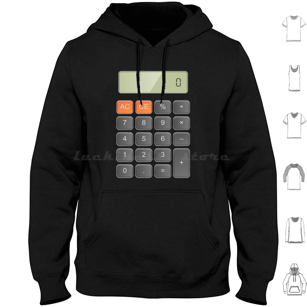 Cool Funny Calculator Party And Halloween Costume Design Hoodies Long Sleeve Calculator Math Math Costume Calculator