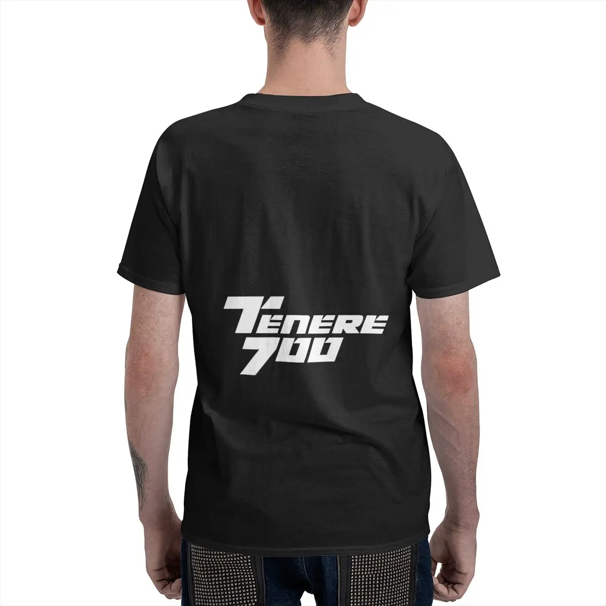 Teneres 700 Logo motocykla Męska koszulka z krótkim rękawem i okrągłym dekoltem 100% bawełniana koszulka S-6XL