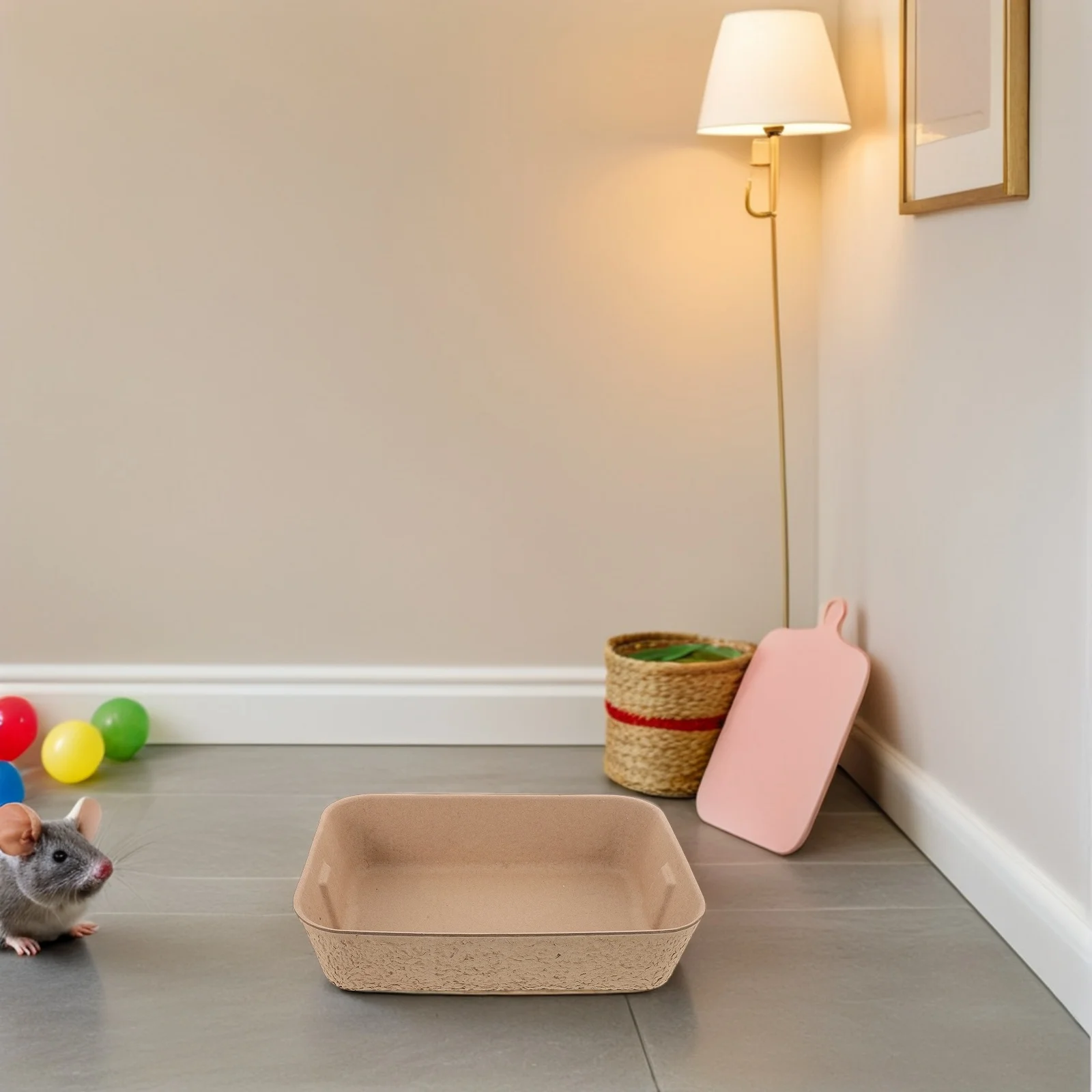 

3pcs Eco-Friendly Cat Litter Box Large Capacity Open Design Splash-Proof Portable For Cats Rabbits Small Animals Travel Use