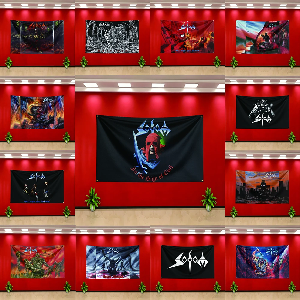 Music Band Sodom Inspired Flag Banner for Bedroom Living Room Dorm Garage Wall Decor Tapestry Custom Advertising Flaga Gift