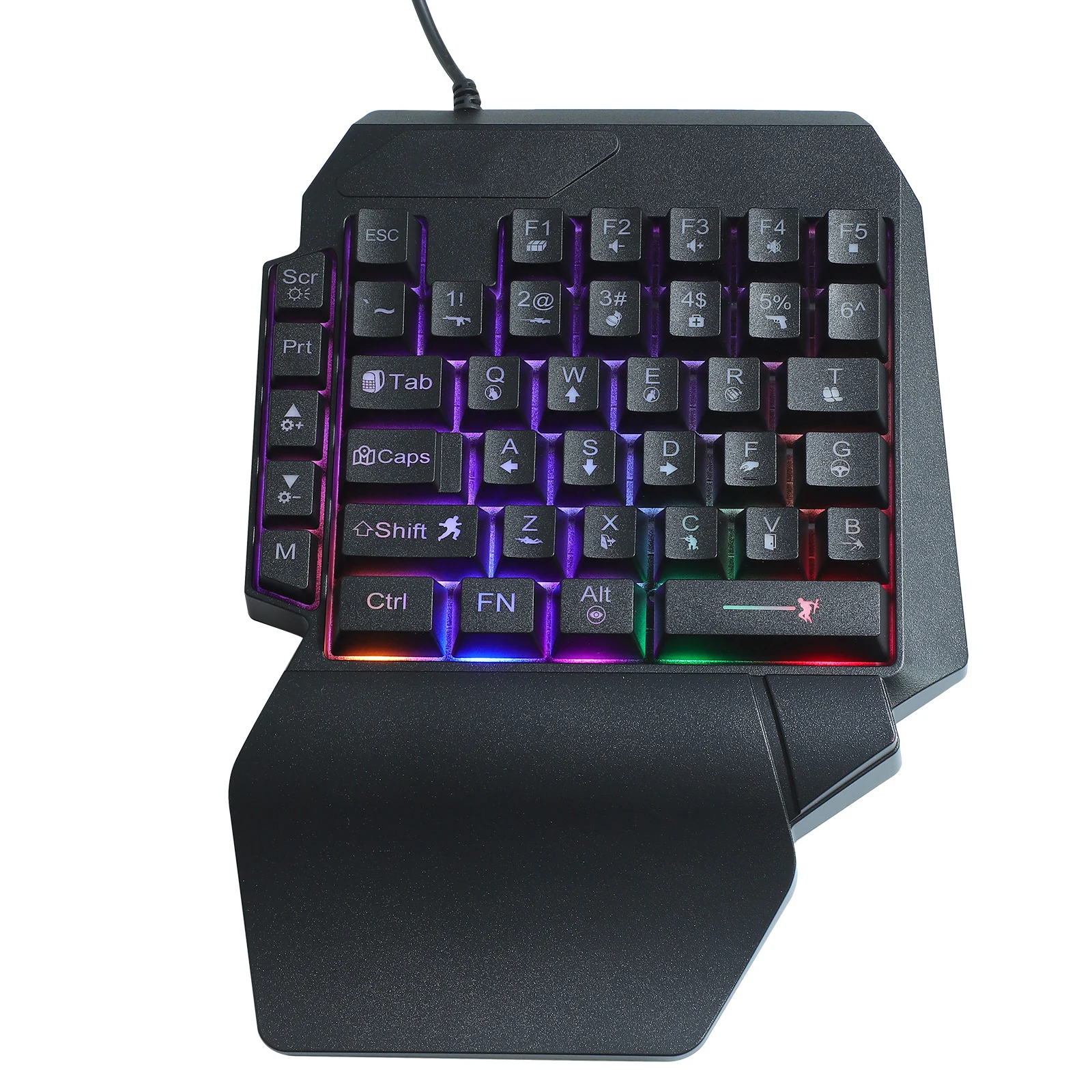 

Rgb Backlit Gaming Keyboard Durable Long-Lasting Home Dorm Use Play Game Computer E-Sport Keyboard Accurate Touch Operation Easy