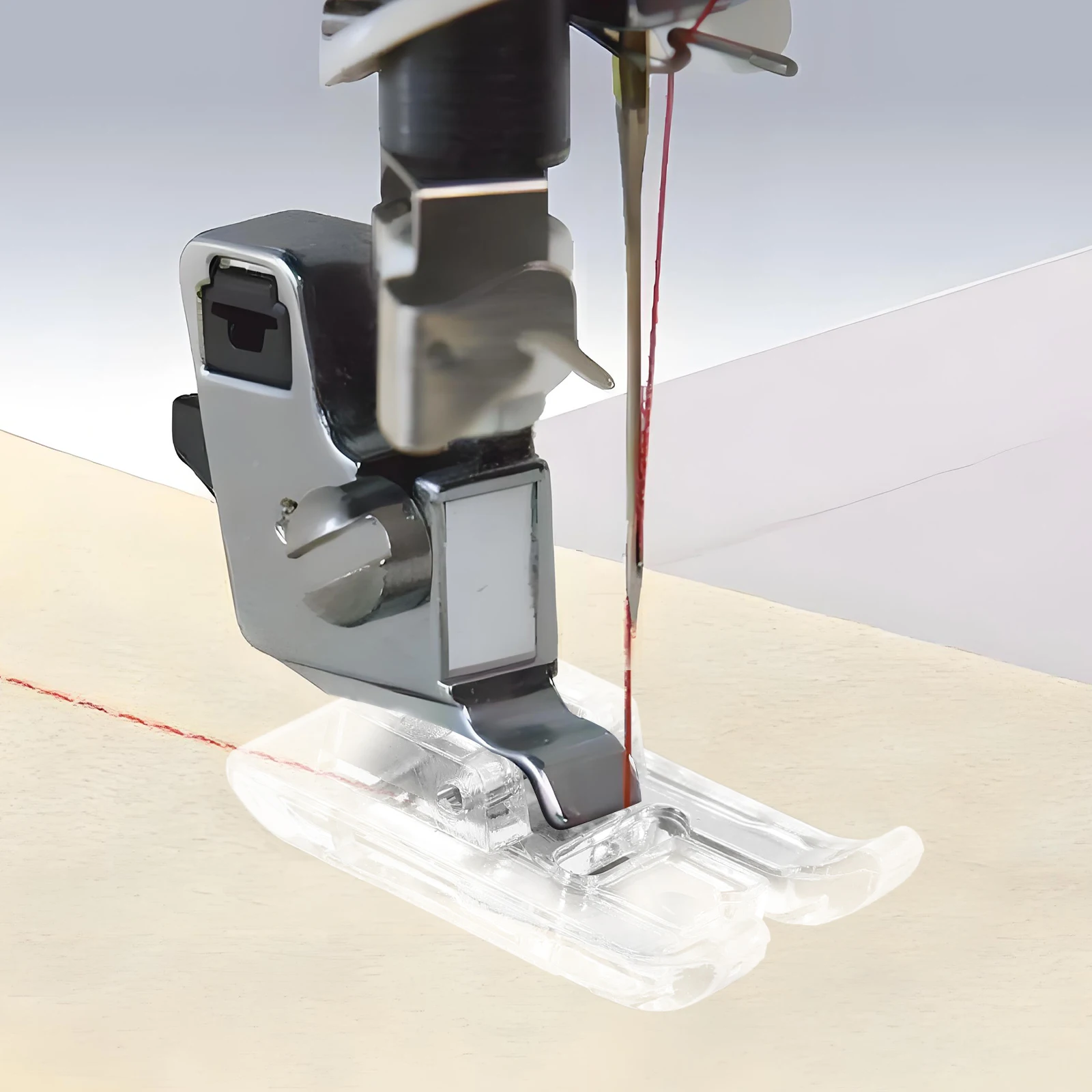 

Satin Stitch Presser Foot Silver Hard Metal Plastic Fit Low Shank Sewing Machines No Screwdriver Babylock Viking