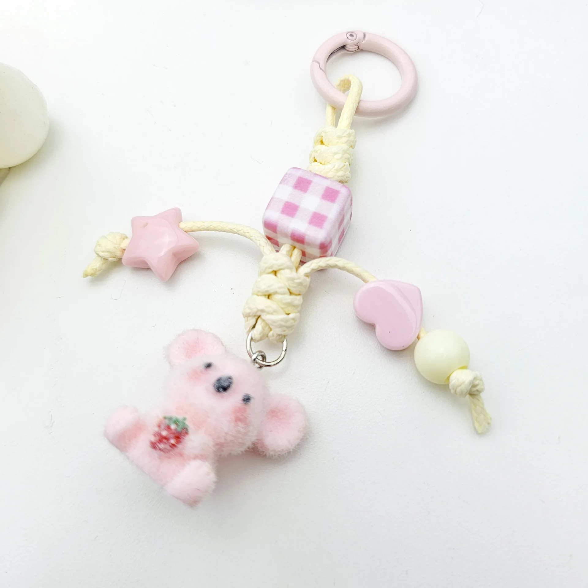koala keychain Animal Keychains For Friend Gift Resin Cartoon Cute 3D Flocking Pet Pendant Bag Box Car Key Ring Jewelry