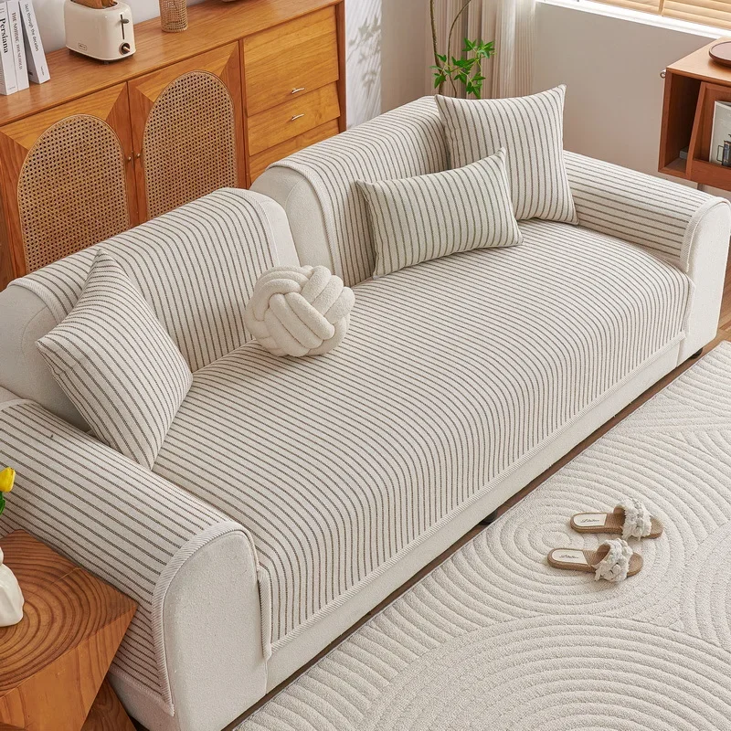 Sofa Cover Modern Simple All Season Universal Non Slip Waterproof Cat Scratch Resistant Sofa Couch Cover Cloth Backrest Towel