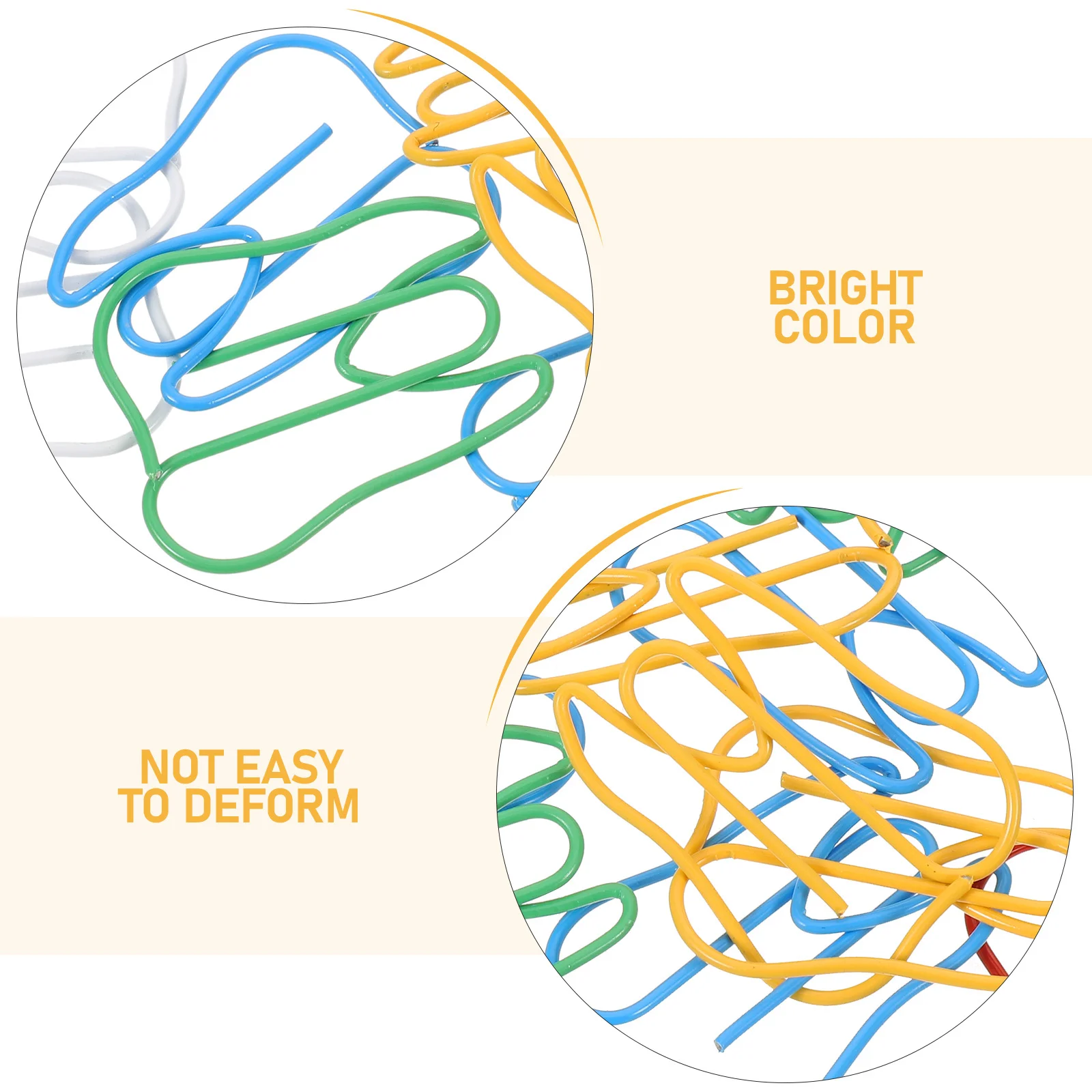 100 Pcs Paper Clips Colorful Office Cute Shape Colored Paperclips Binder Bookmarks