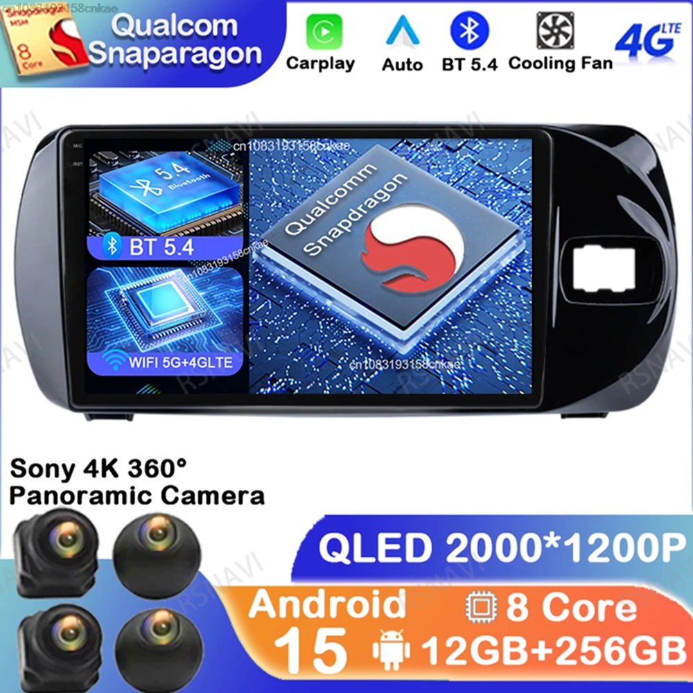 

Android 15 For Toyota Vitz 3 XP 130 2014 - 2019 Viedo Player Wireless Carplay Auto QLED Multimedia Navigation Qualcomm Head Unit