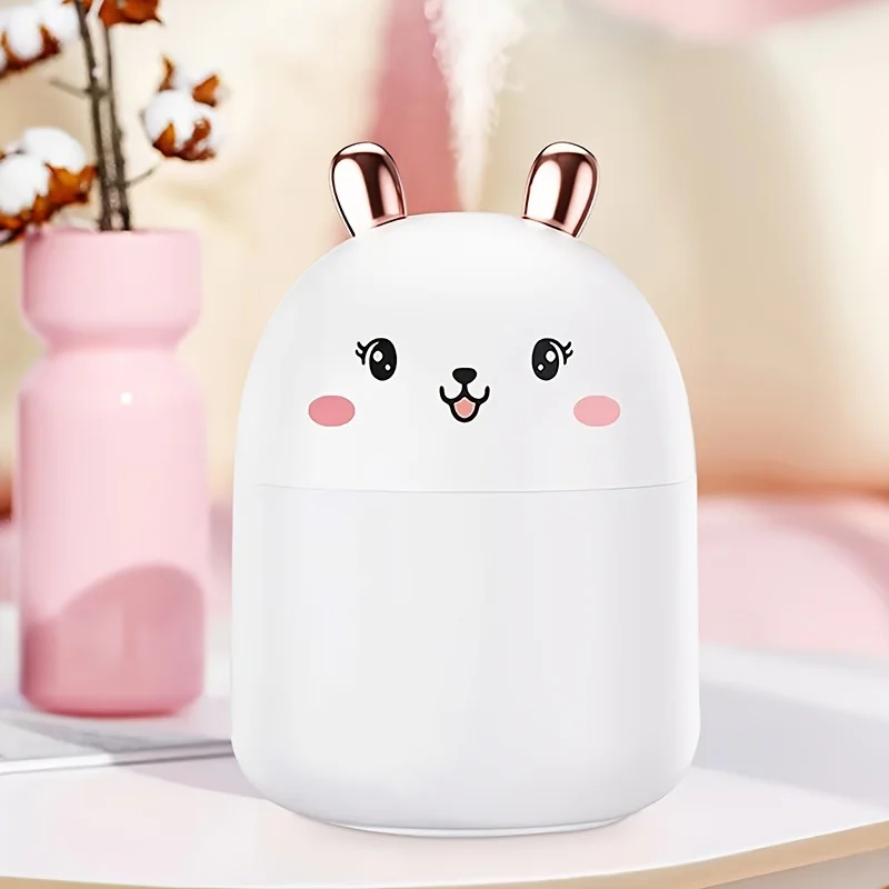 1 pezzo, umidificatore portatile USB e luce notturna |   , Ufficio, Dormitorio, Auto |   Adorabile |   Umidificatore d'aria sicuro e carino, freschezza dell'aria