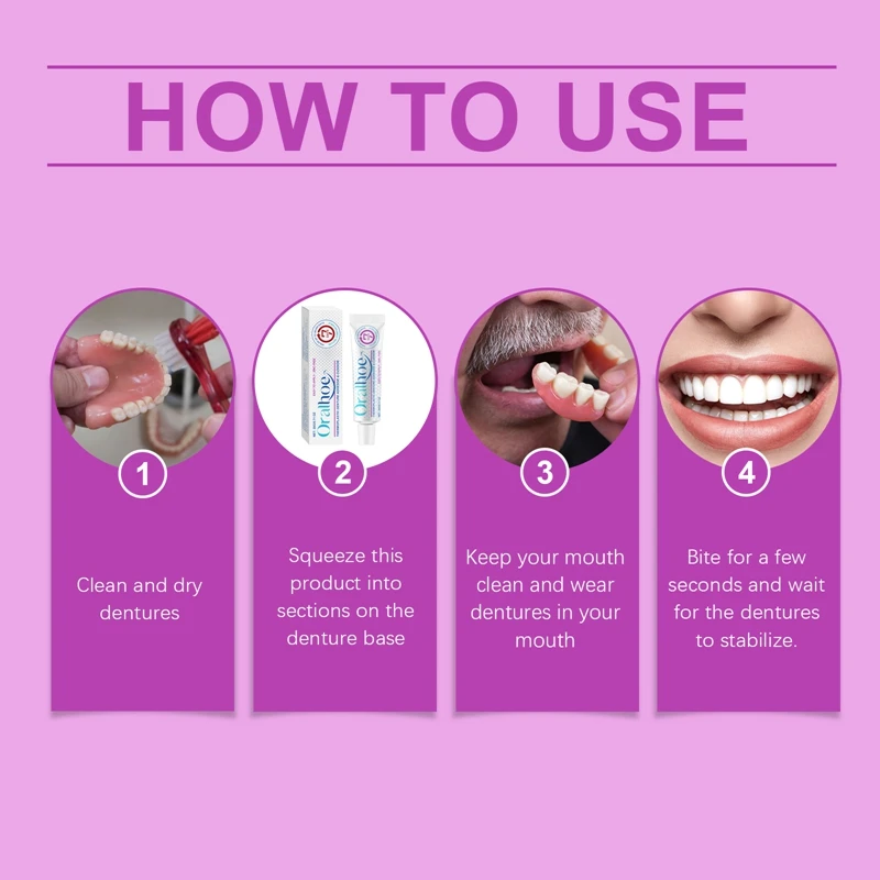 تركيبة كريم لاصقة للأسنان من البلاستيك الحراري لراحة تدوم طويلاً وسهلة التنظيف #3