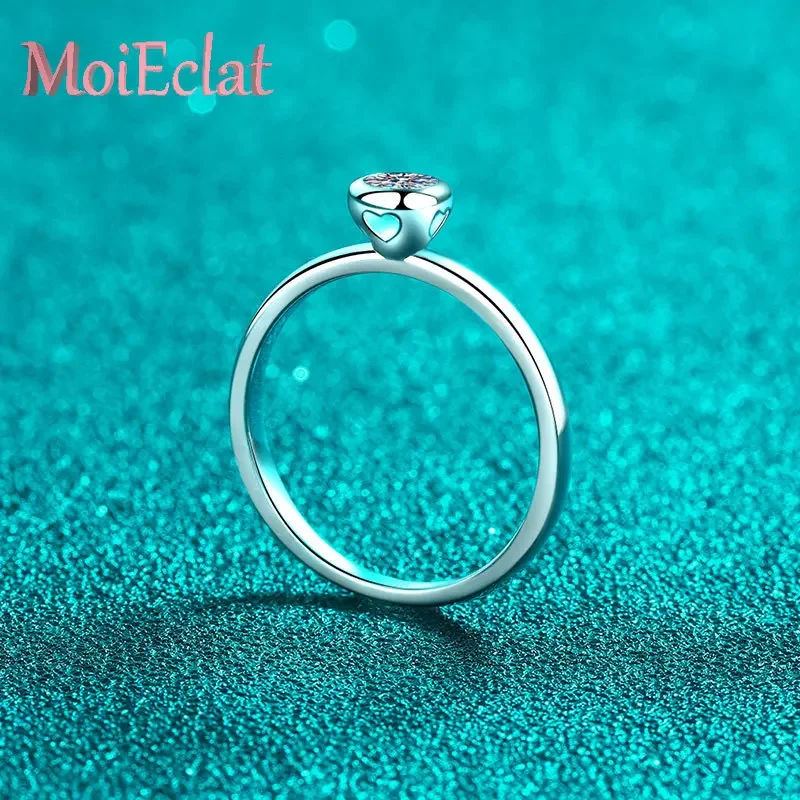 

Fashion 0.3carat Moissanite Bubble Ring for Women, Modern Luxury Platinum PT950 Jewelry Diamond Wedding Rings Certificate