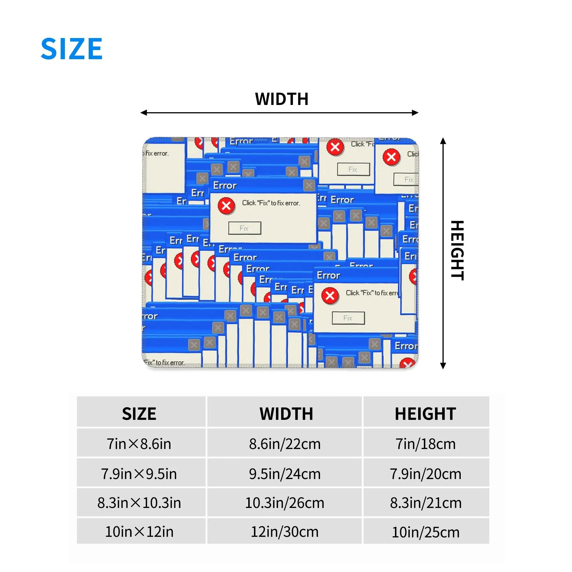 لوحة ماوس مبلطة بخطأ windows xp، لوحة مفاتيح الكمبيوتر، حصيرة الماوس، ألعاب الكمبيوتر المحمول، حصيرة مكتبية، ملحقات المكتب، مفارش الطاولة #2