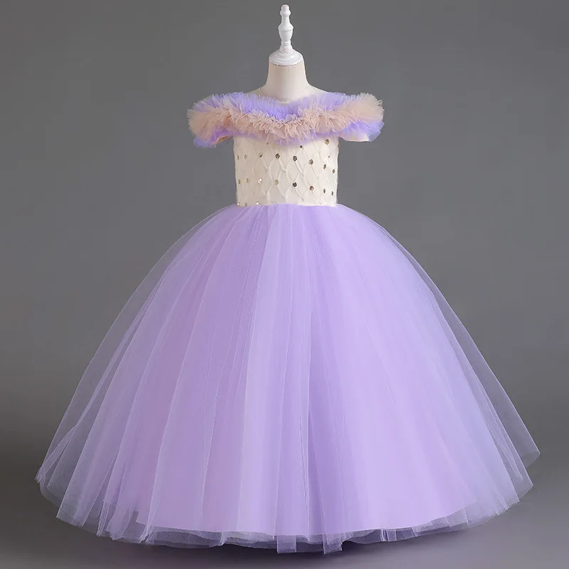 

New Children Girls' Princess Ceremonial Dress Young Girl Elegant Party Dresses Kid Clothing 5 to 14T