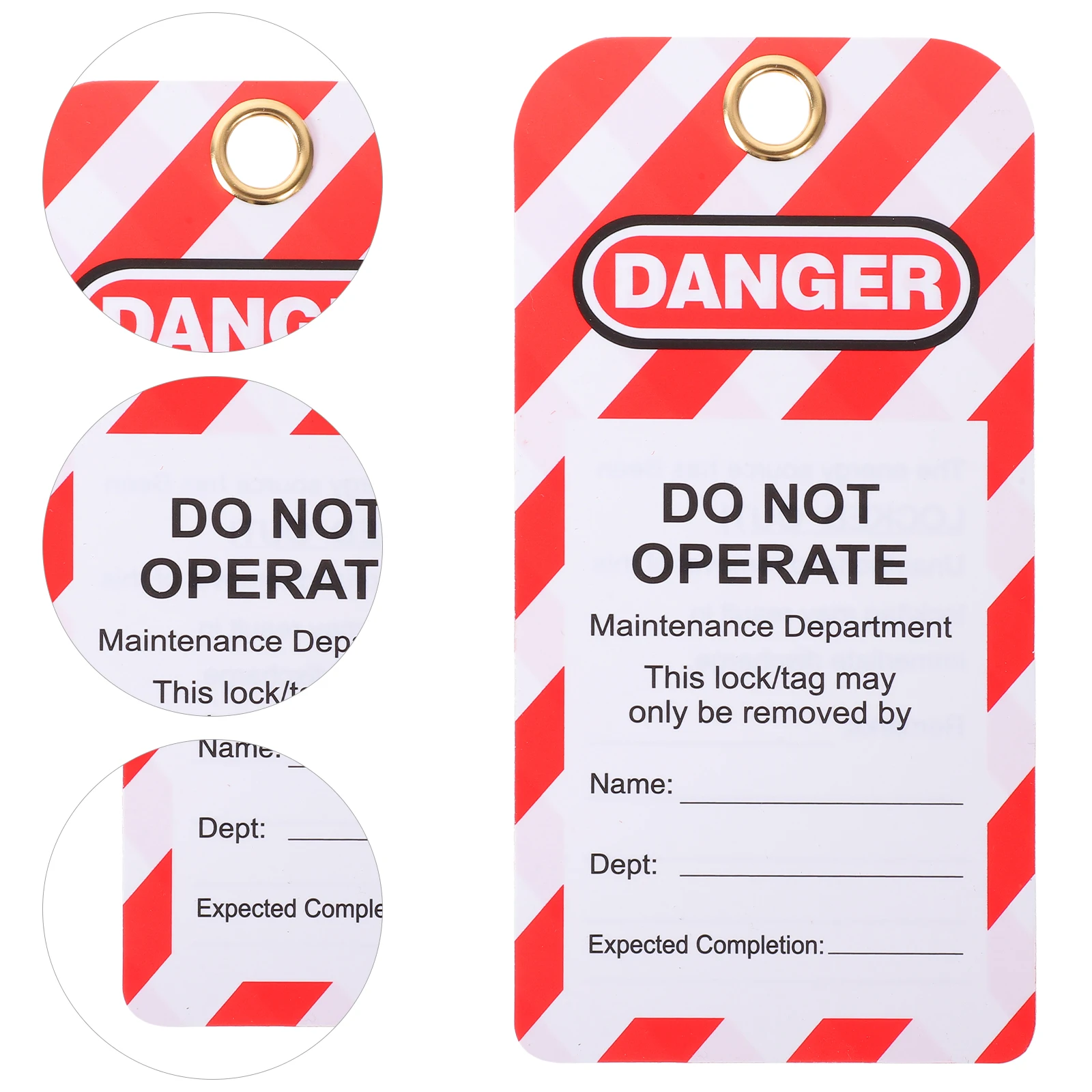 

10 Pcs Equipment Safety Tags Warning Label Pvc Repair Required Do Not Operate Hanging