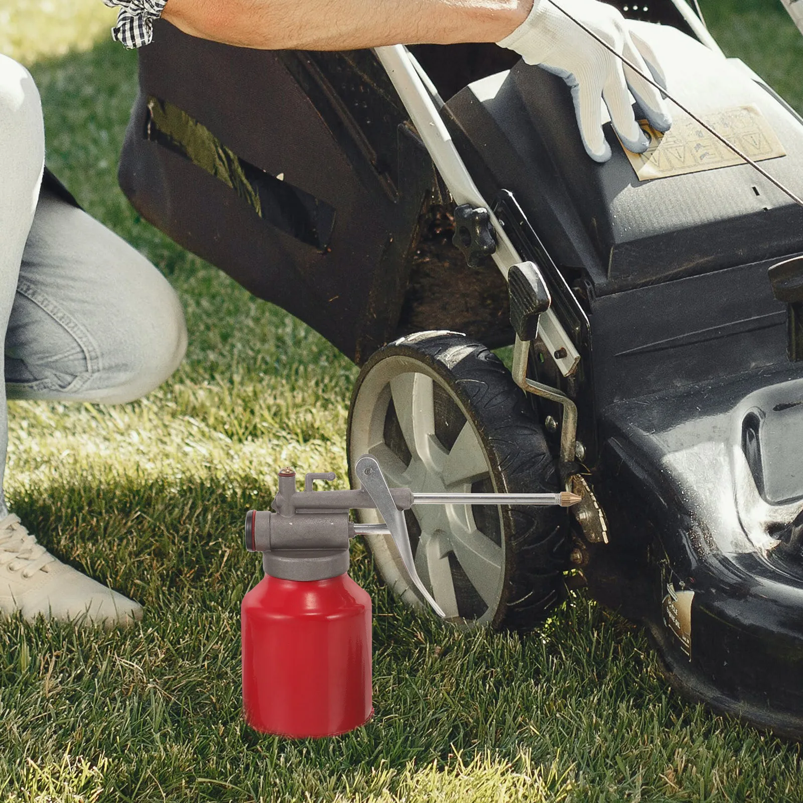 

Manual Oil Can Long Spout Large Capacity Engine Oil Dispenser Car Vehicle Lubrication Oiler Pump Oiler Can Pump Sprayer