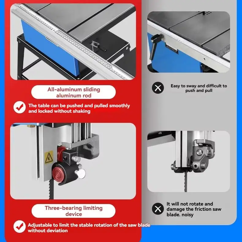 Woodworking Band Saw Vertical Band Saw Wire Saw Curved Saw Shaping Saw Metal Saw Small Household Multifunctional Sawing