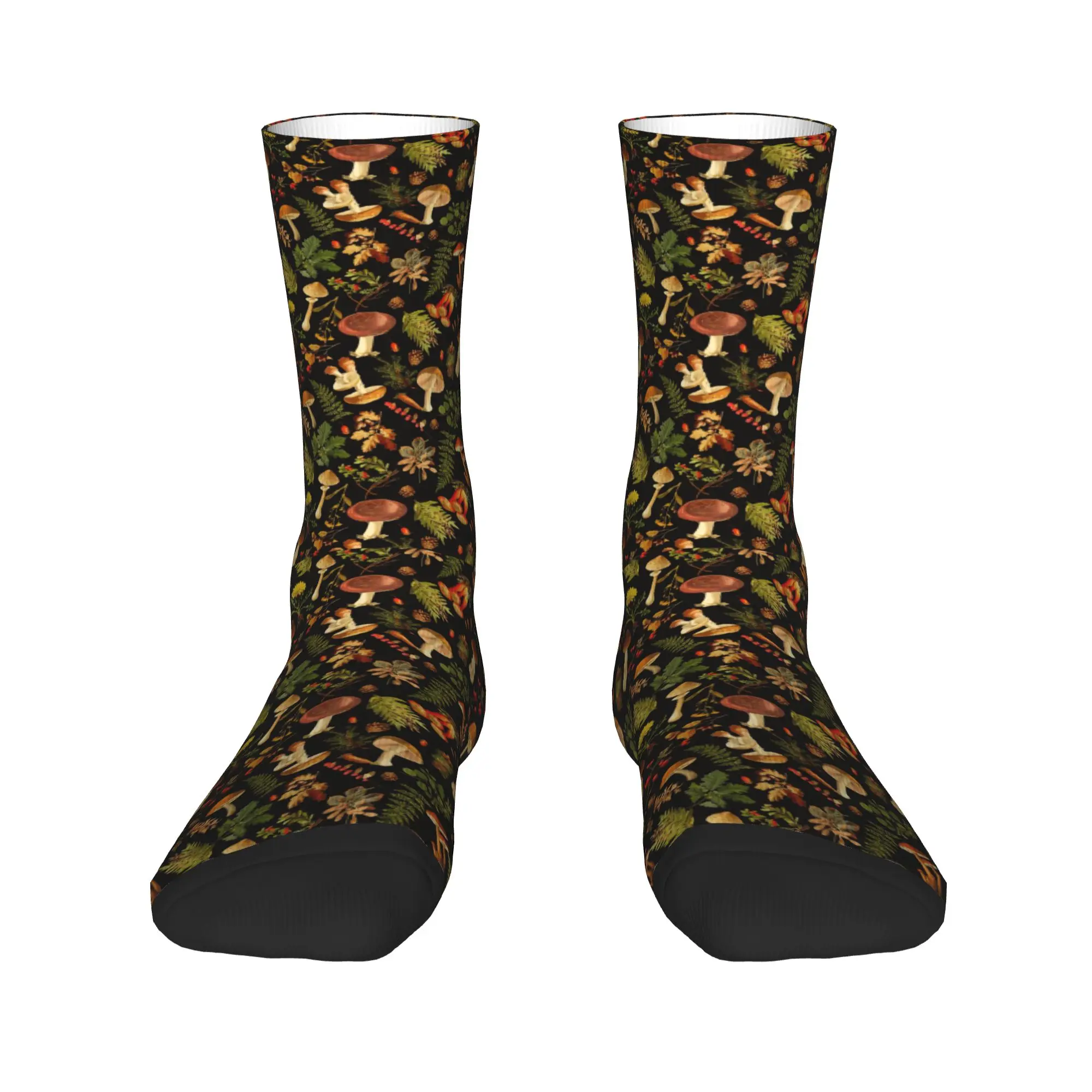 

Mushrooms Harvest Botanical Night Garden Nightgarden Dress Socks Men's Women's Warm Fashion Crew Socks