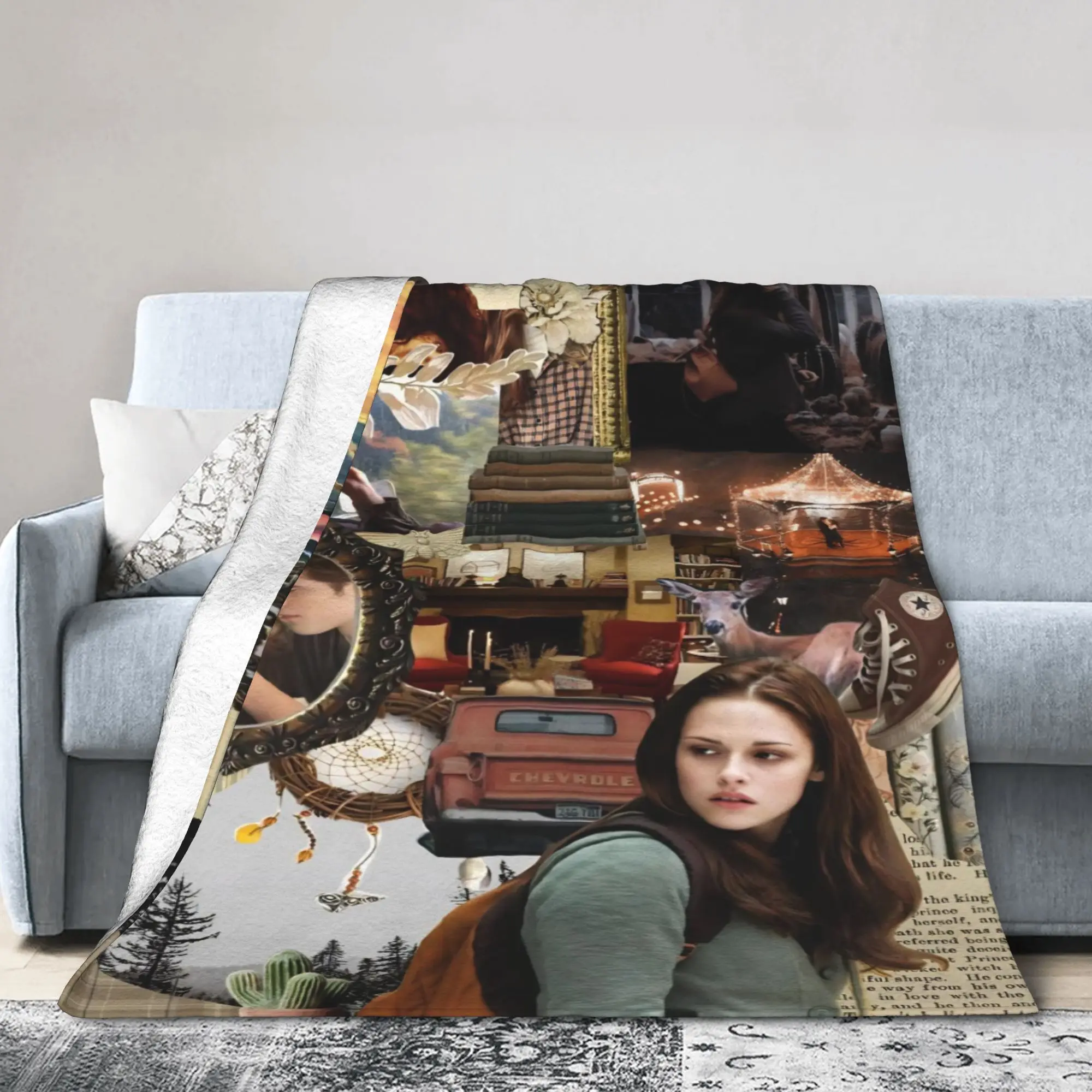 The Twilight Saga Movie Blankets Bella Edward Vampire Fleece Awesome Warm Throw Blanket for Bedspread Spring/Autumn