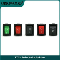 KCD1 Series Boat Car Rocker Switch 2/3/4/6 Pin 2/3 Position 6A/250V 10A/125V AC 15mm x 21mm Power Switches