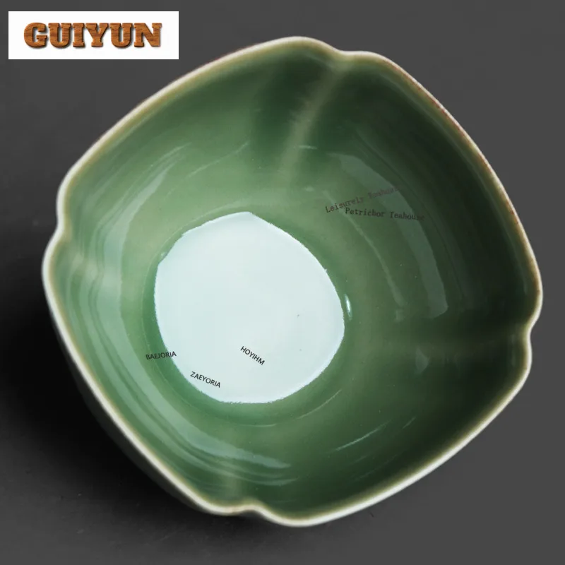 100ml Secret Color Yue Kiln Celadon Teacup Traditional Tea Bowl Cup For Tea Tea-tasting Smelling Cup Jianzhan Master Cups Craft