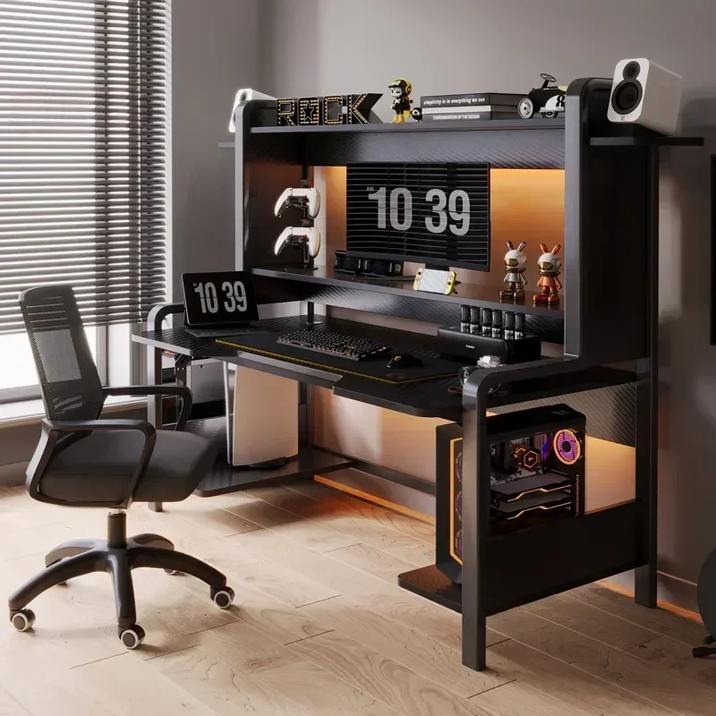 

Nordic Wooden Computer Desks Home Office Furniture Student Writing Table Integrated Desk Bookshelf Simple Desktop Gaming Desk