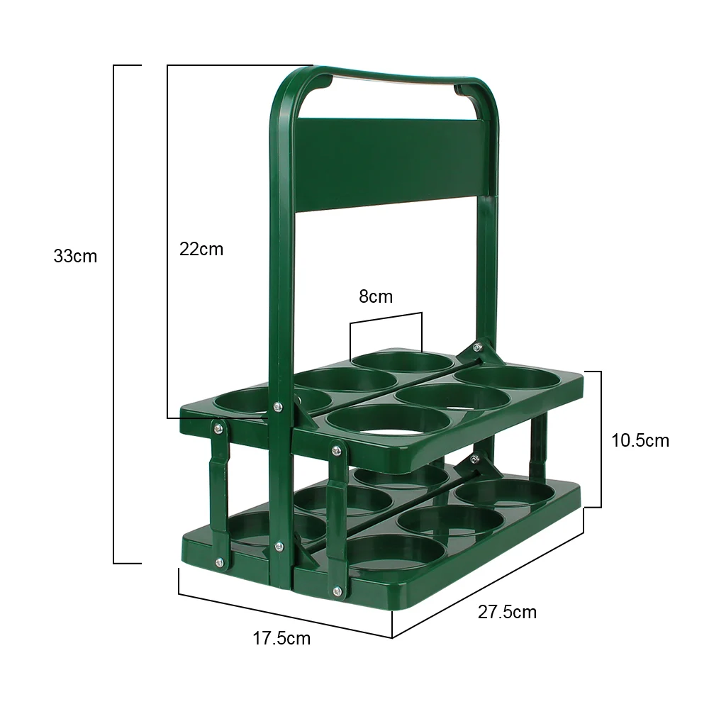 حامل زجاجات البيرة قابل لإعادة الاستخدام، منظم الأكواب، سلة عرض المشروبات، 6 عبوات، رف النبيذ، حامل علبة المشروبات، متين وقابل للطي