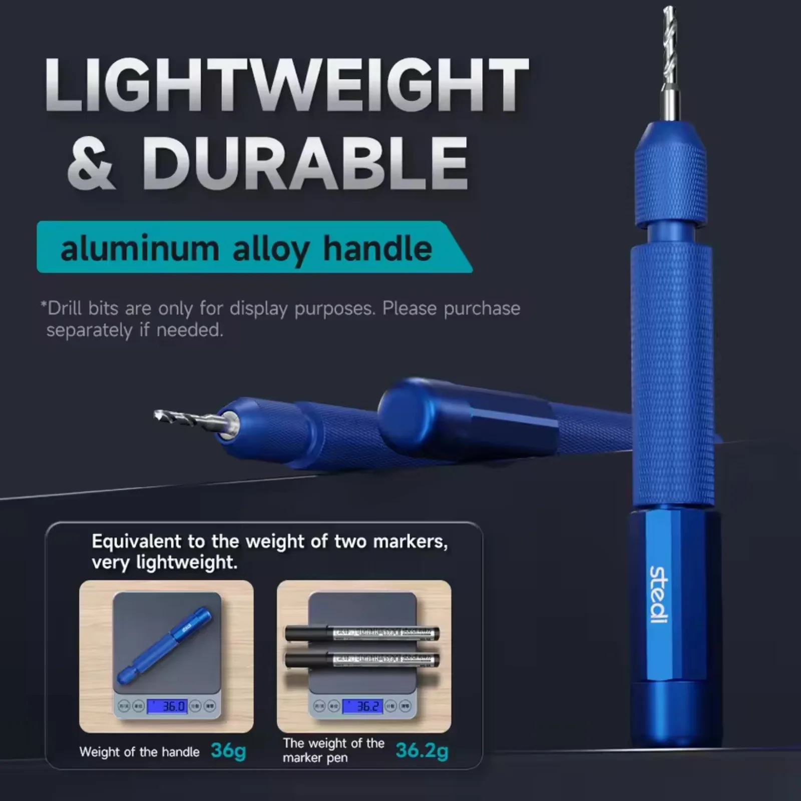 

Stedi Precision Centering Flat Drill Bit Φ1.1mm~Φ3.1mm High Hardness Steel for Gundam Military Model Building Tools Hobby DIY