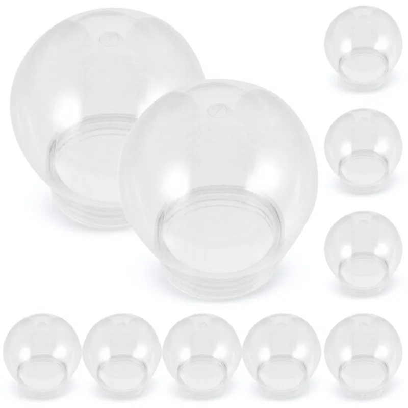 

DIY Snow Globe Kit 10Pcs 300ml Clear Plastic Ball Bottle Empty Water Globe Craft Prop for Christmas Decoration