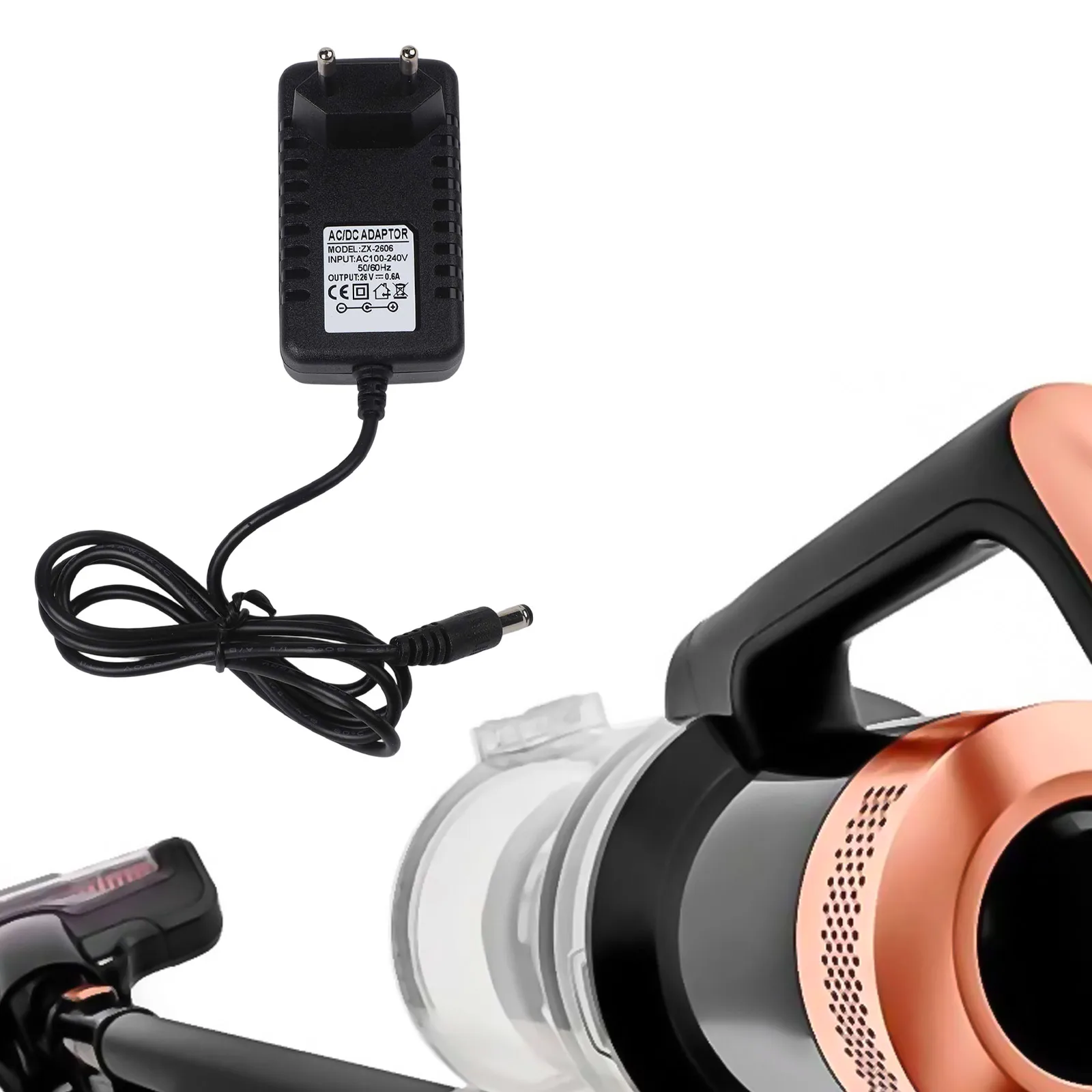 26 فولت مكنسة كهربائية طاقة شاحن البطارية كابل محول القابس ل Grundig VCP3830 اللاسلكي يد مكنسة كهربائية