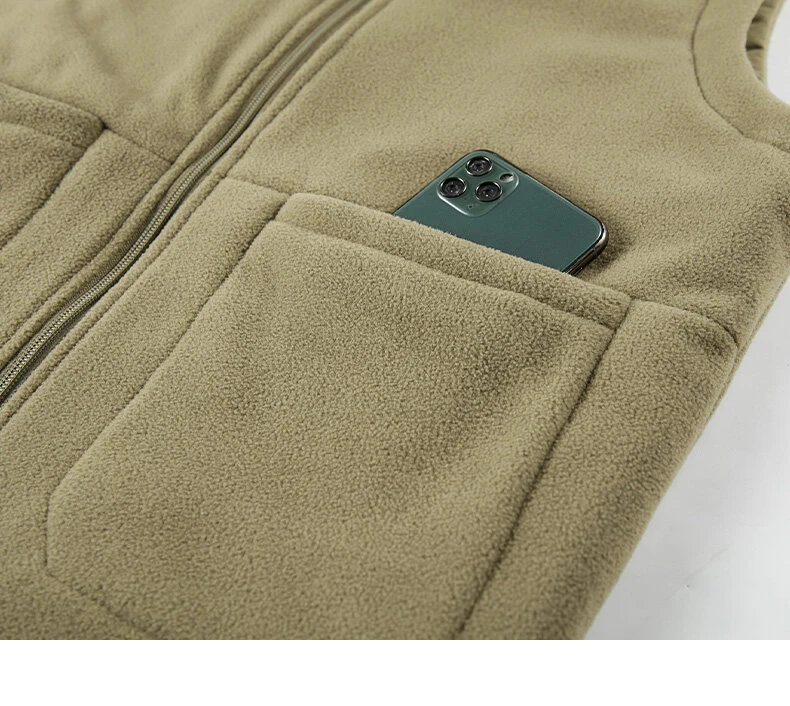 Wendbare Ärmellose Jacke Herrenweste Wintermantel Dicke Warme Fleece-Arbeitskleidung Oberteil Cargo-Weste Windbreaker Neue Mode – Detail 6