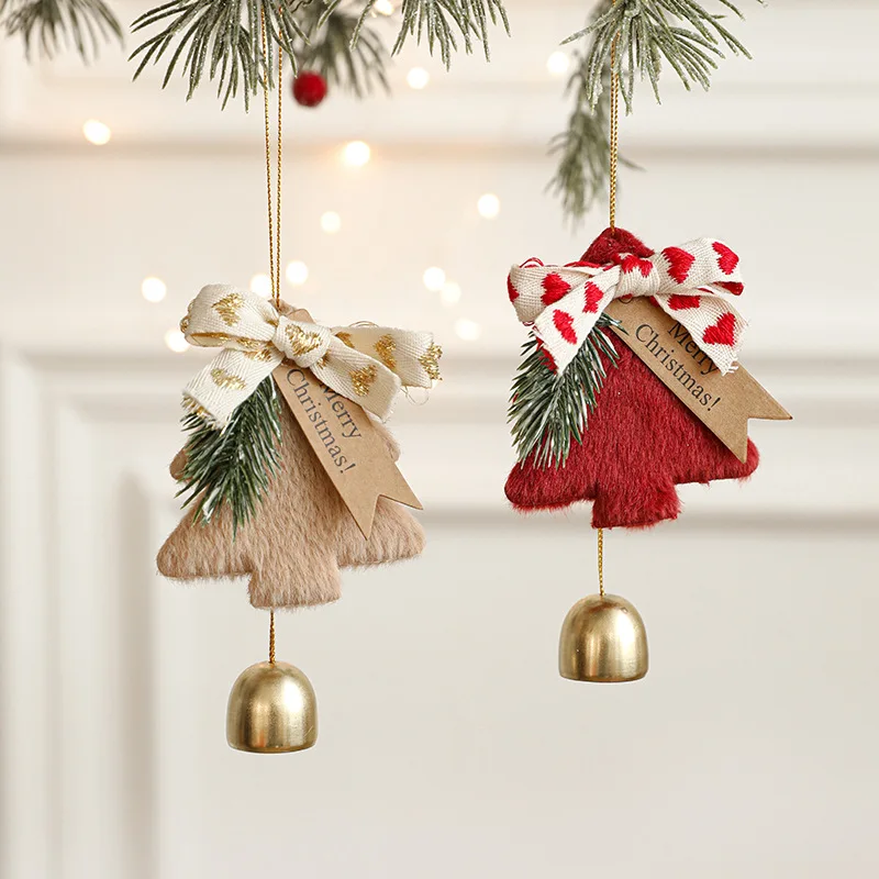 

Plush Christmas Tree Decorate Bells Nordic Style Christmas Tree Decoration Xmas Hanging christmas Gift Christmas Home Decoration