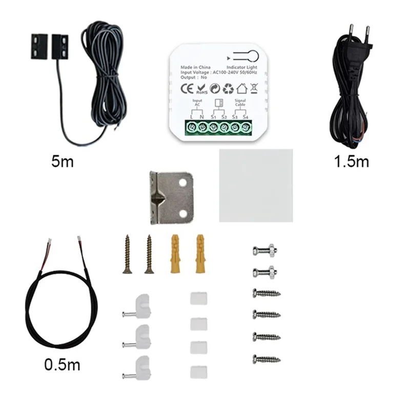 Tuya Smart ZigBee Garage Door Opener Controller with Sensor App Control Support Works with for Alexa Google Home EU Plug