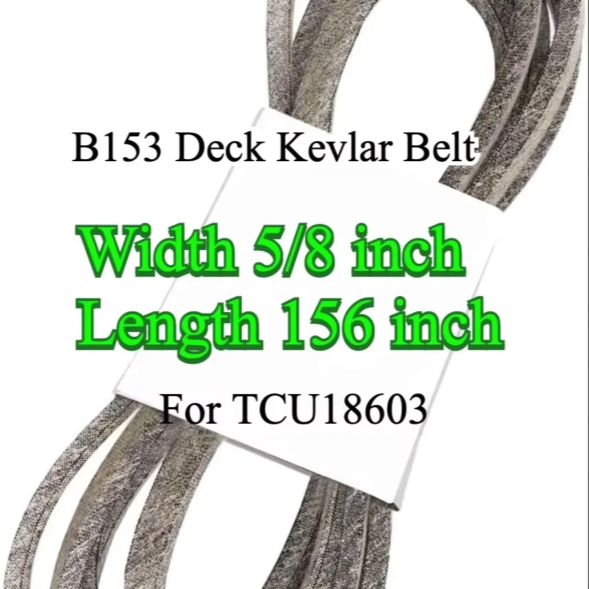 

Палубный ремень 5/8 x 156 дюймов, изготовленный из кевлара, совместимый с John-Deere, ремень для запасных частей TCU18603