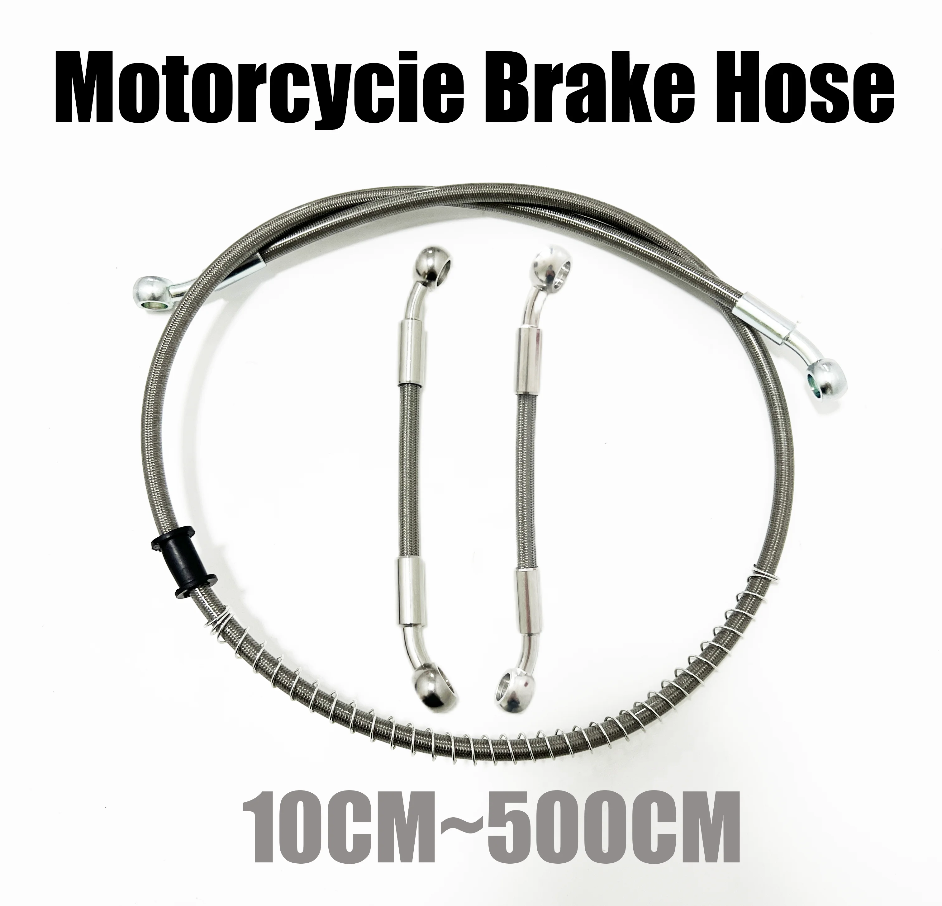 10cm-500cm M8 Nylon Motorcycle Dirt Bicycle Specific Multi angle High-Temperature Resistant Brake Oil pipe braided Hose FuelPipe