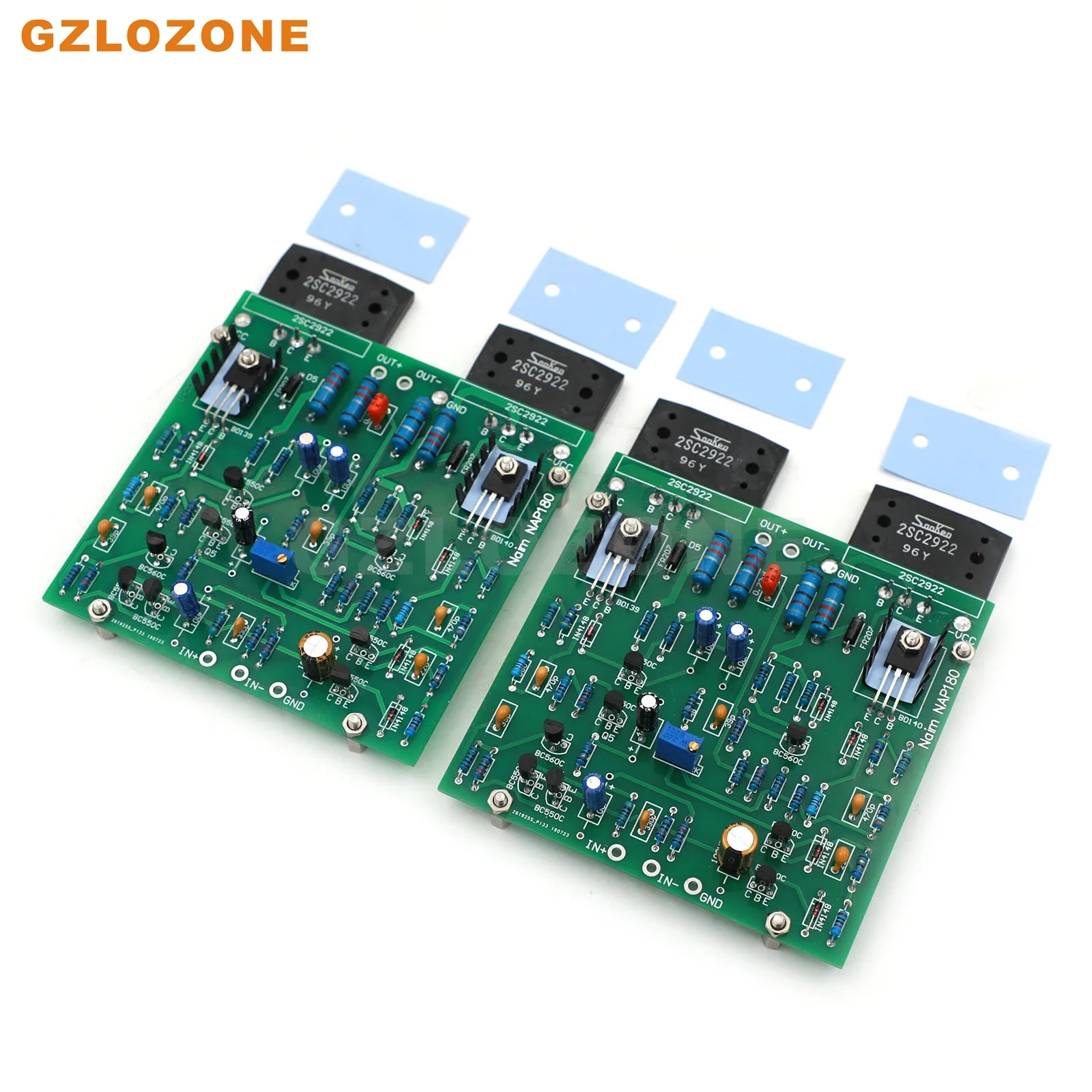 

GZLOZONE 2CH NAP180 2SC2922 Power Amplifier Kit / Amp Board Base On NAIM Circuit 75W+75W