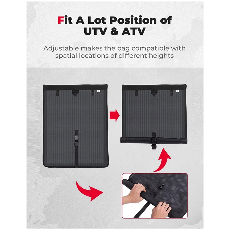 A19Q-prullenbak voor uw Utv Atv Universele accessoires Mesh vuilniszak Vinyl compatibel voor Polaris Rzr