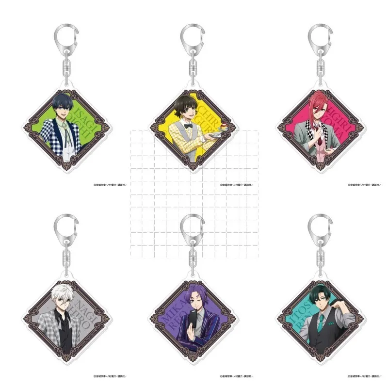 Blue Lock Acrylic Keychain Yoichi Isagi Seishiro Nagi Rin Itoshi Hyoma Chigiri Waiter Suit Handheld Console Camera Strap Charm