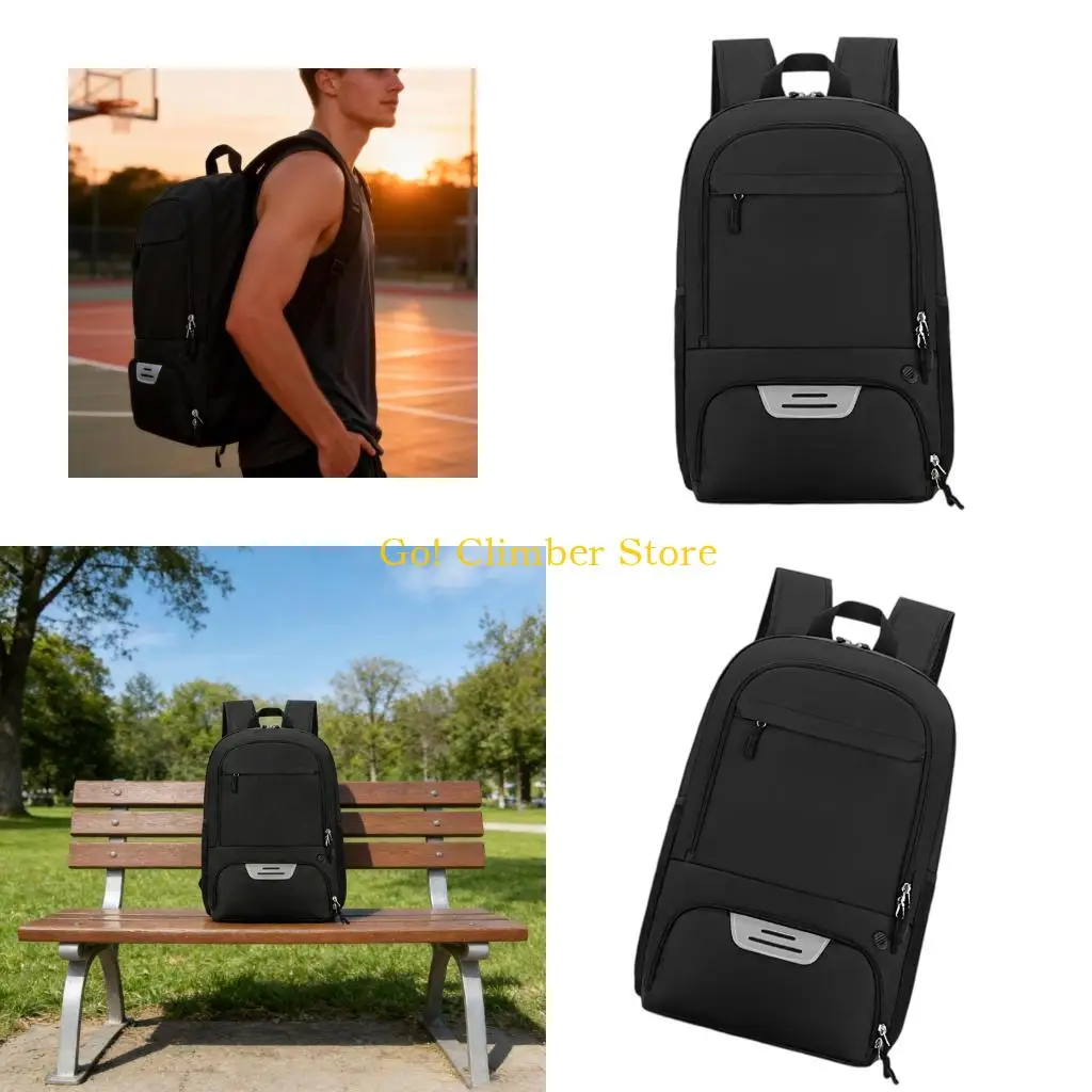 

Q84C Basketball Backpack Having Individual Ball Holder And Airy Shoe Compartment 34L Capacity
