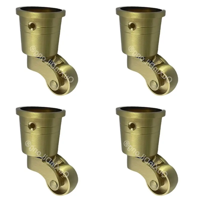 

4PCS 1Inch Brass Caster Sofa Table Chair Furniture Castors Legs Cup Plate Bearing Wheels Universal Roller Caster GF1029