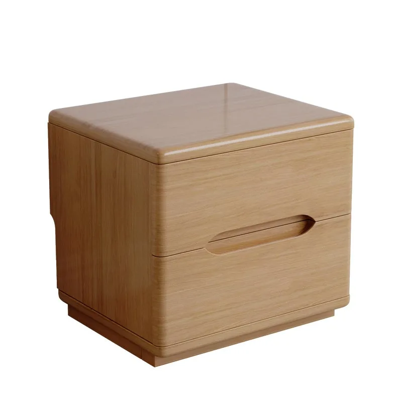 Bedside table All solid wood Nordic Japanese floor-to-ceiling bedside storage cabinet Modern simple log small complete narrow ca