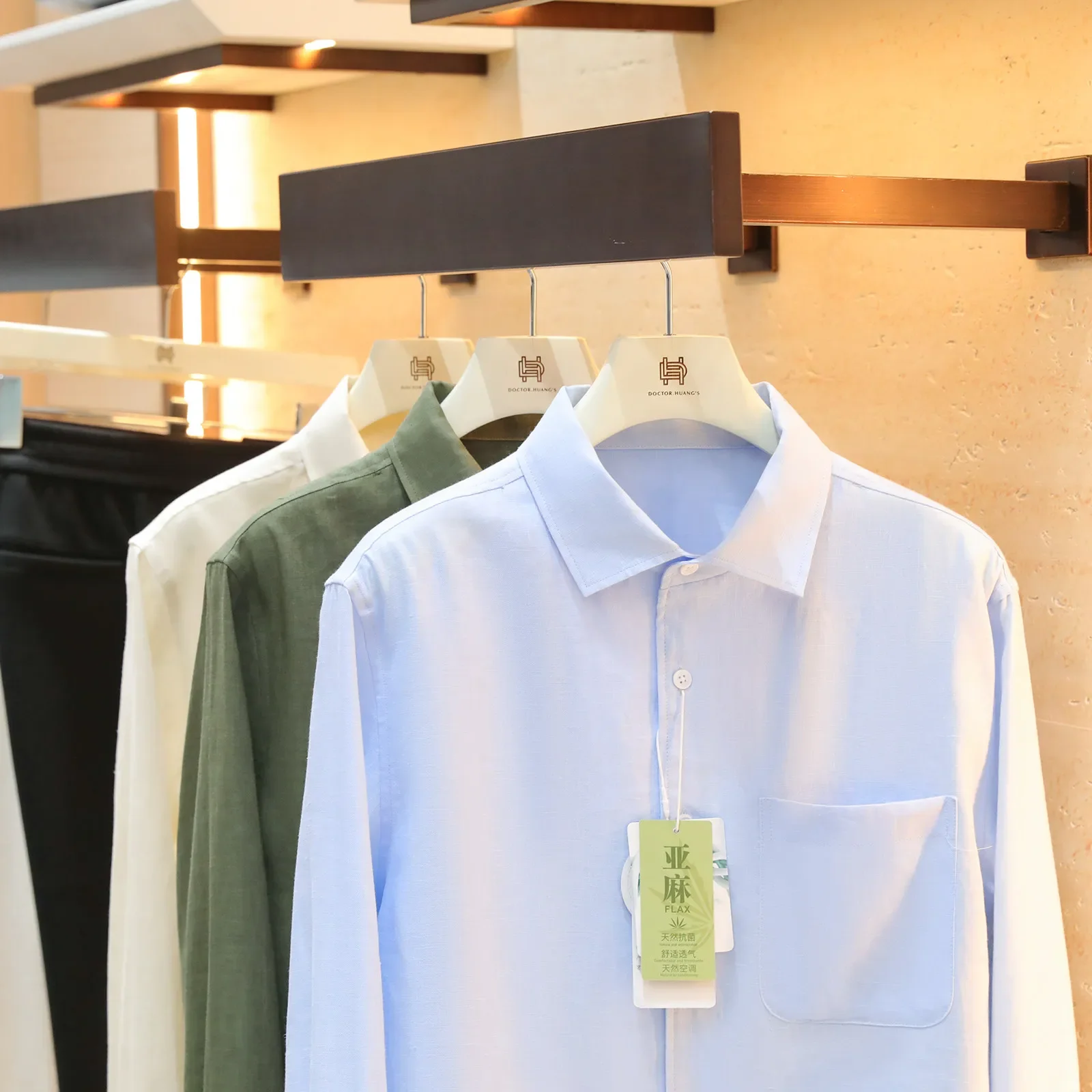 Italian old money style 2026 spring new business casual pure natural 100% linen long-sleeved shirt