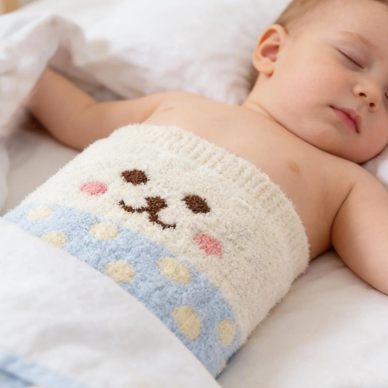 Kids Belly Button Belt Thermal Stretchable Cartoon Winter Waist Support Belly Wrap Infant Gas Relief Belly Wrap Belt Belly Band